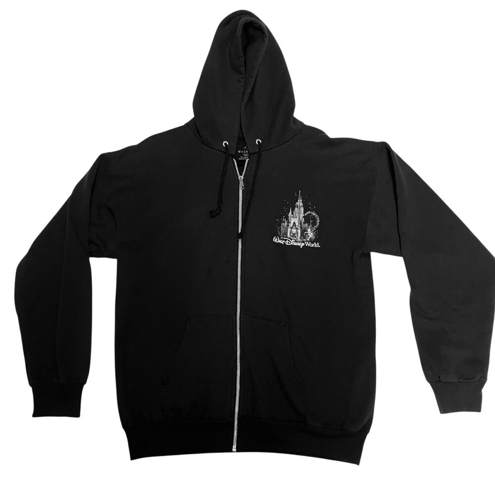 Walt Disney World Magic Castle Black Zip Jacket Size Medium